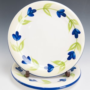 Platos de cena vintage Dansk Verona, plato de cerámica blanca, juego de platos daneses (2)