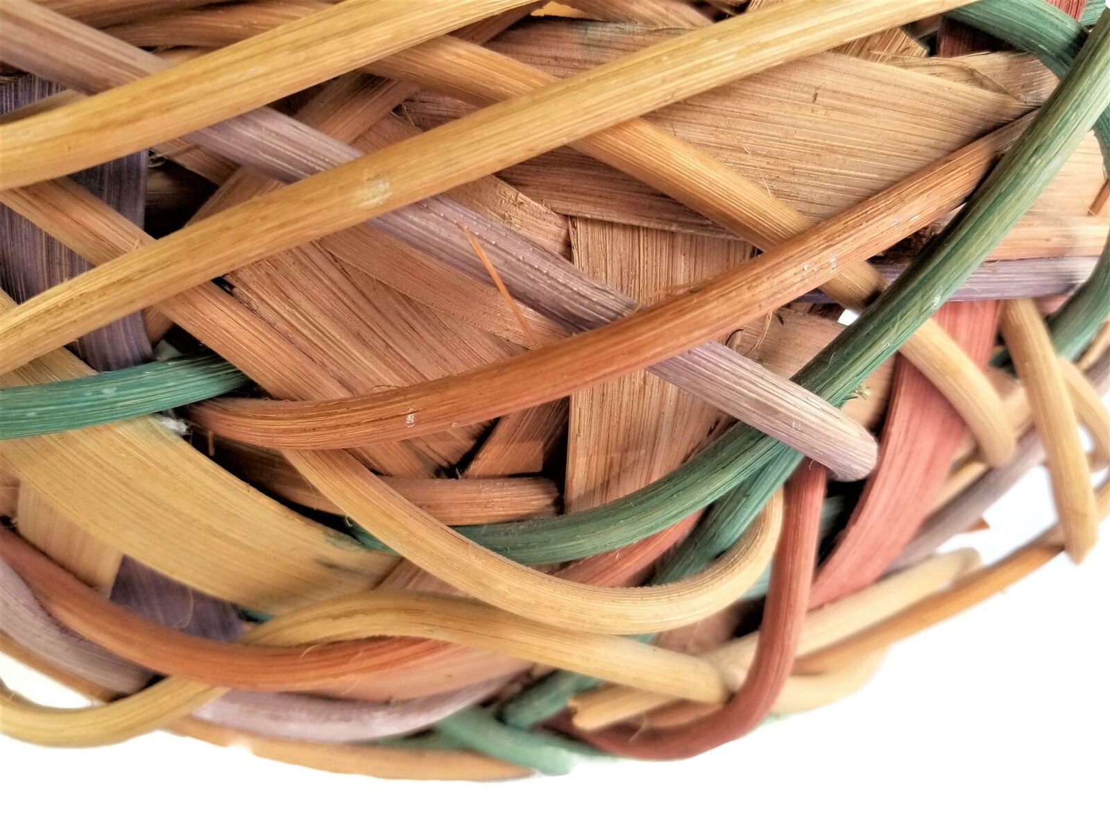 Weave Basket Willow Reed Pastel Southwest Moses Etsy