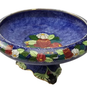 Royal Winton Grimwades Footed Compote: 1920s Floral Candy Dish