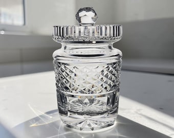 Waterford Castlemaine Crystal Honey Jam Jar with Lid 4.75" Irish Crystal