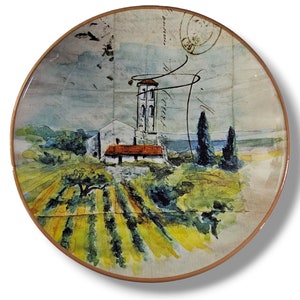 Williams Sonoma Lacaze Paysage Centerpiece Bowl Ceramic Tuscan Bowl Italy 2008