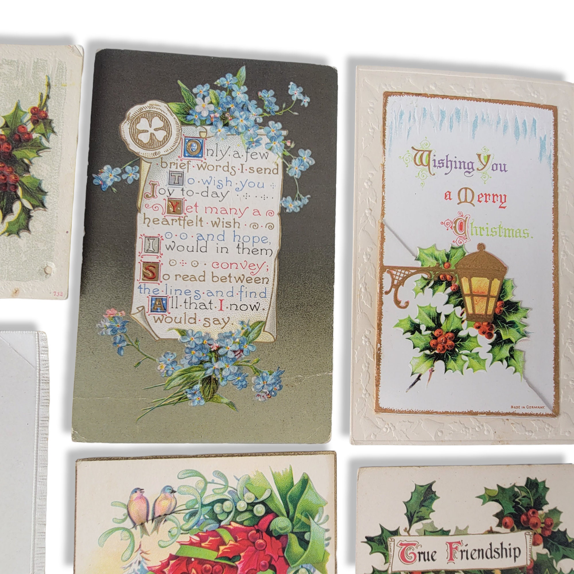 Vintage Christmas Greetings Card Holiday Greeting Cards Etsy