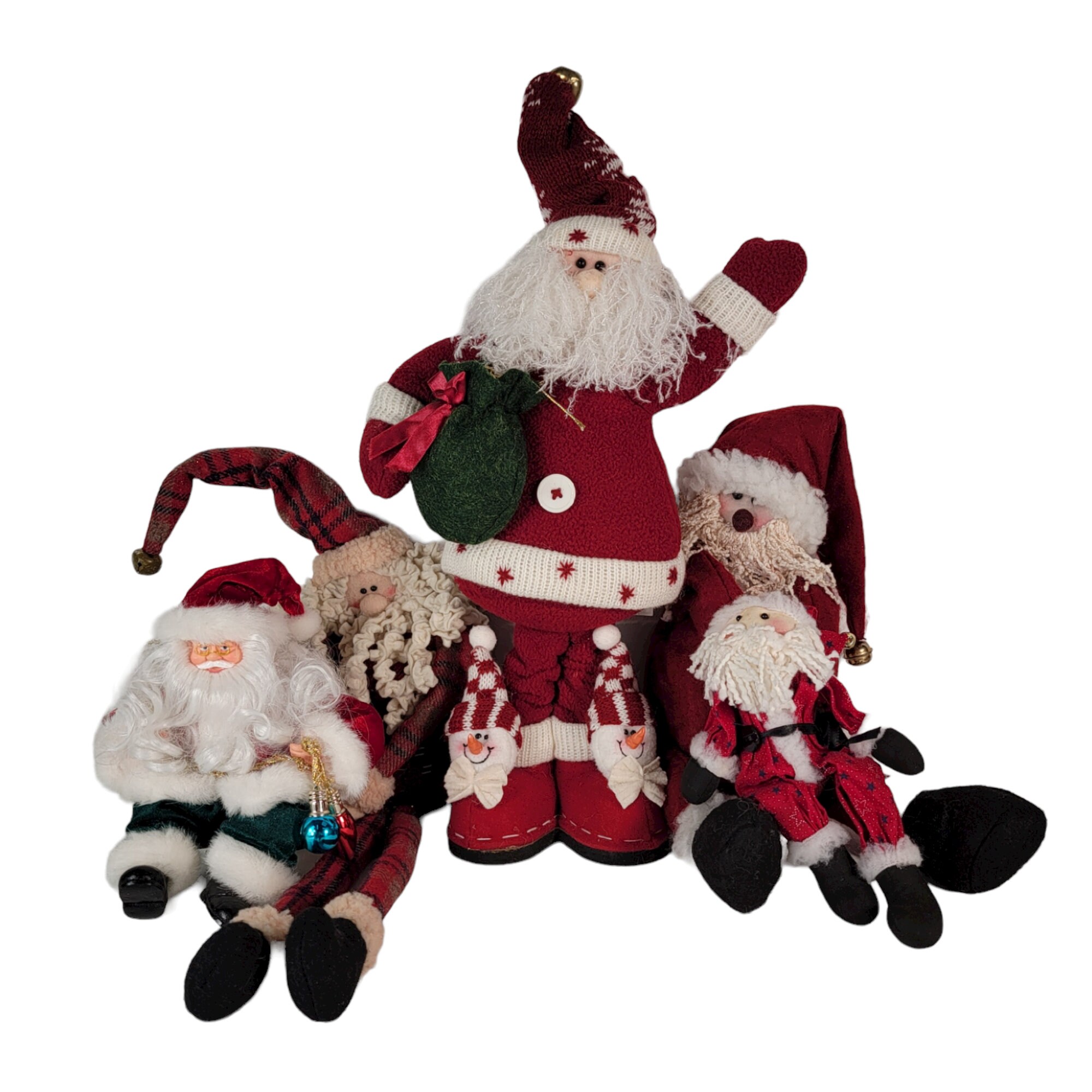 4 pcs Poupée Ornement En peluche Santa Claus Rennes En