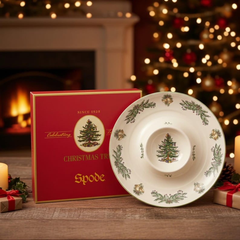 Spode Christmas Tree Chip and Dip Platter - Thumbnail 5