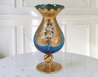 Fulvio Bianconi Venini Murano Art Glass Fish Vase, Signed Italian