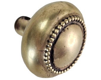 Antieke Victoriaanse massief messing deurknop: begin 20e eeuw: 2,25 x 2,5 inch