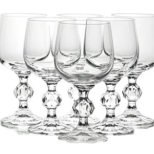 Claudia Crystal Glasses, Cordials Glasses, Wine Glasses Set of 6 5.75&quot; H