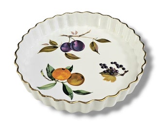 Royal Worcester Eversham Quiche Plate  Flame Proof Porcelain Ceramic Bakeware