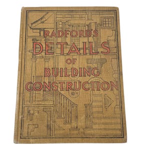 1911 1st Ed Radford&#39;s Portfolio Details Of Hochbau | Antikes Architektur Buch | Seltene illustrierte Referenz