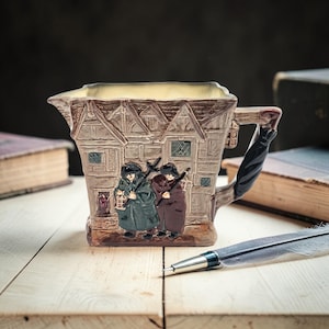 Royal Doulton D6291 Old London Square Jug Pitcher Charles Dickens Series 1949 England