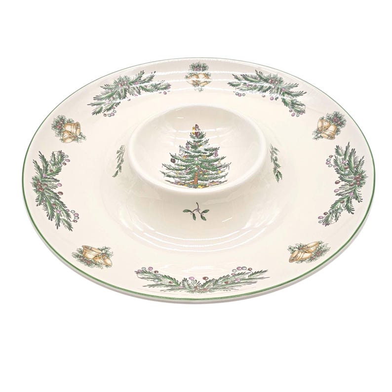 Spode Christmas Tree Chip and Dip Platter - Thumbnail 2