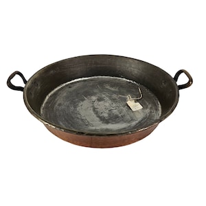 Antique Copper Pan, Hand Hammered Casserole, Solid Copper Pan, Casserole Tinned Pan