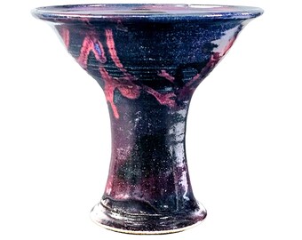 Studio Art Pottery Vase, Pedestal Bowl, Compote Bowl, Abstract Vase, Centerpiece Bowl