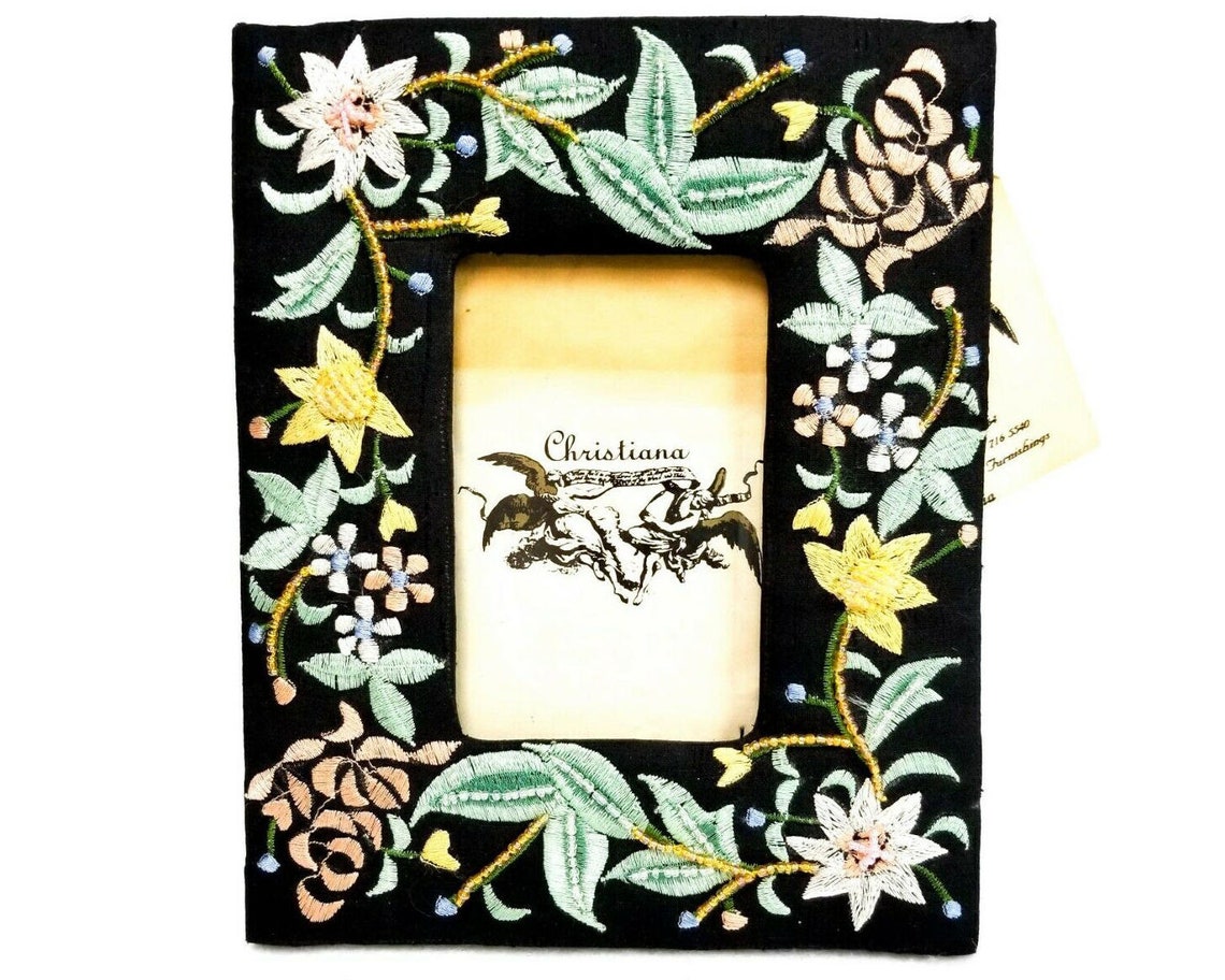 Beaded Embroidered Photo Picture Frame Christiana Collection Etsy