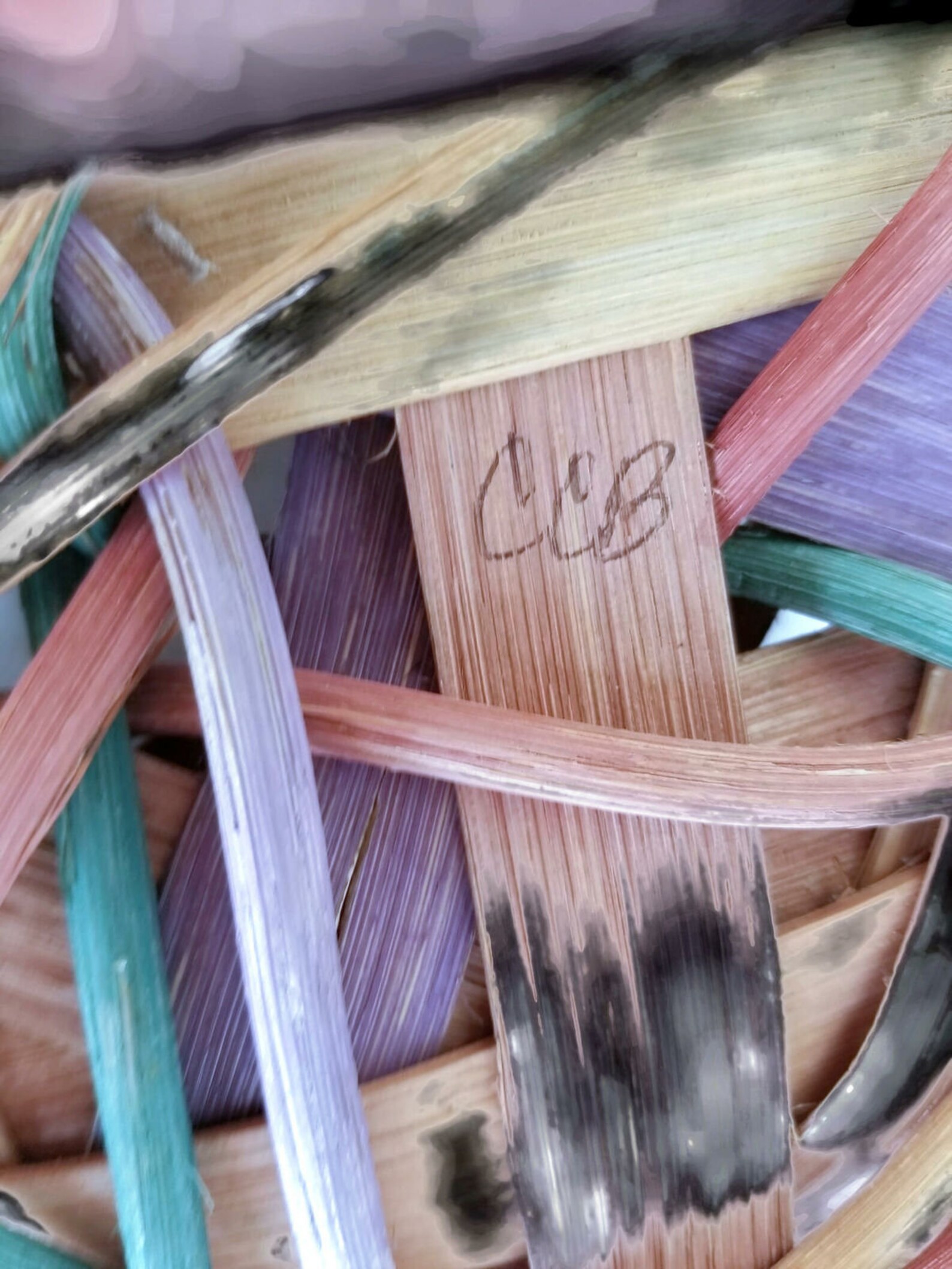 Weave Basket Willow Reed Pastel Southwest Moses Etsy