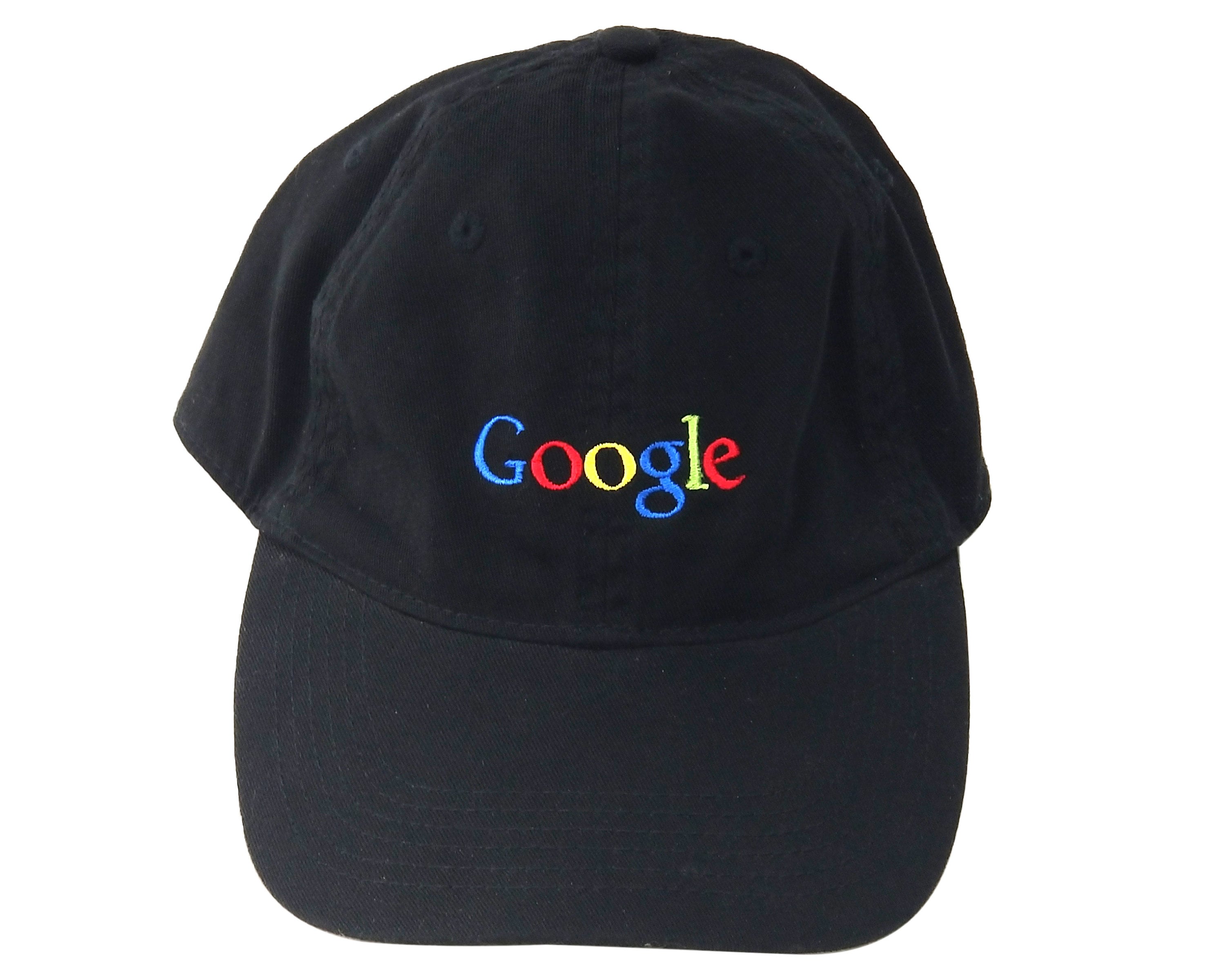 Google Black Hat Cap Logo Embroidered Adjustable Strapback Etsy