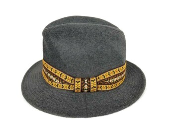 San Diego Hat Company Womens Rust Fedora Double Leather  display picture 1