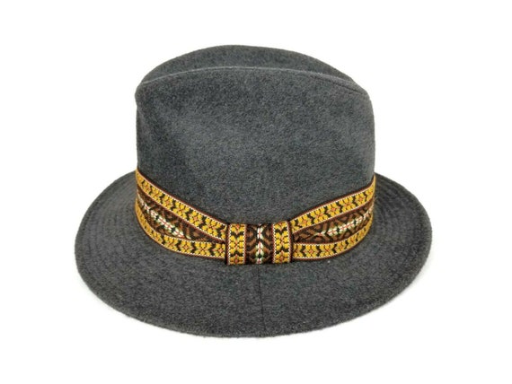 Vintage San Diego Hat Company, Gray Wool Fedora, … - image 1