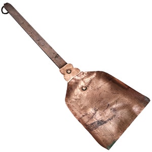 19th C Hand-Hammered Copper Spatula: Rustic Kitchen Decor