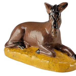 Vintage Nativity Manger Donkey, Ceramic Donkey, Nativity figurine, Nativity figure Christmas Gift