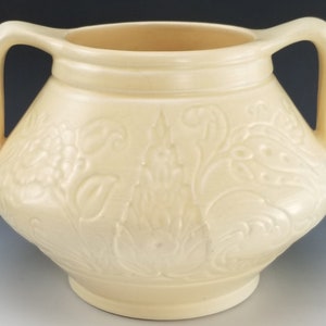 Vintage Royal Winton Cream Urn Vase: Art Deco Jacobean Relief