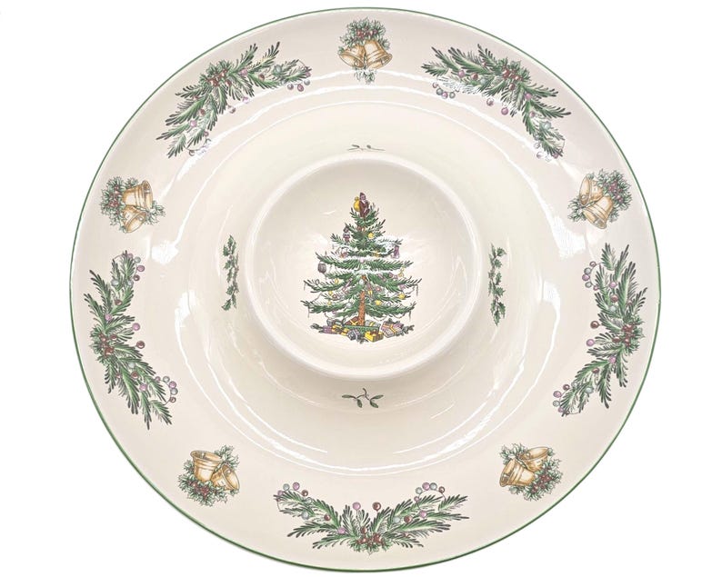 Spode Christmas Tree Chip and Dip Platter - Thumbnail 3