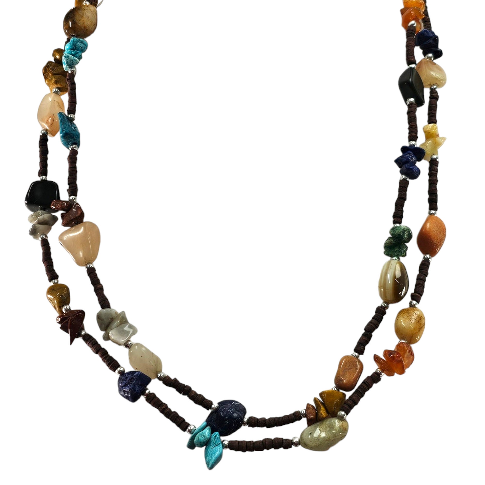 Ancien Grand Collier Sautoir en Bakelite couleur Ambre avec fermoir Art déco