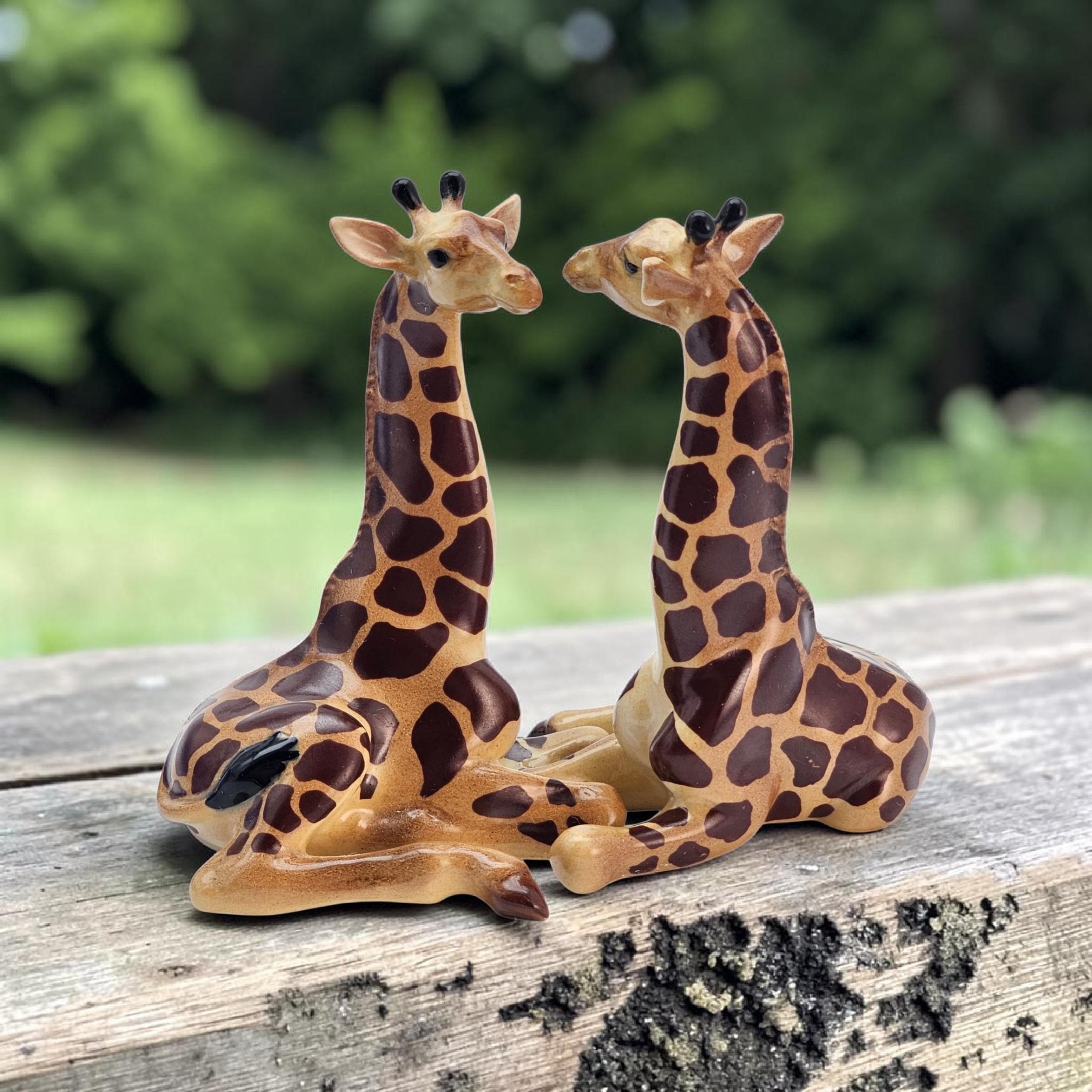 Vintage Pair Hagen Renaker Giraffe Calf Figurines HR San Marcos