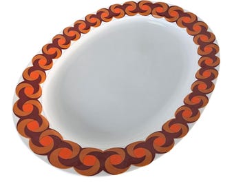 Piatto da portata moderno Thomas Rosenthal degli anni '70, in porcellana tedesca, 13 pollici