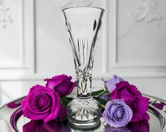 Waterford Happy Birthday Bud Vase 6.5" Box Papers Card Irish Crystal