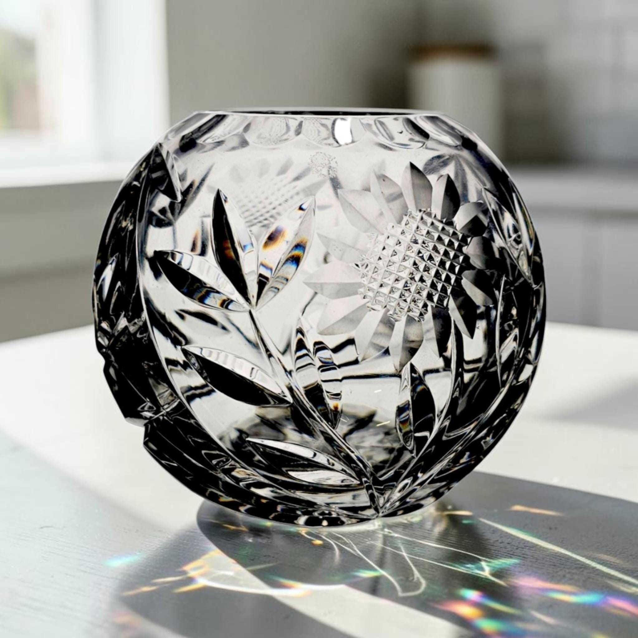 旧東ドイツ製　切子　Lausitzer Glas 送料込み】切子花瓶 Lausitzer Glas社製(ドイツ) 送料込み】切子花瓶