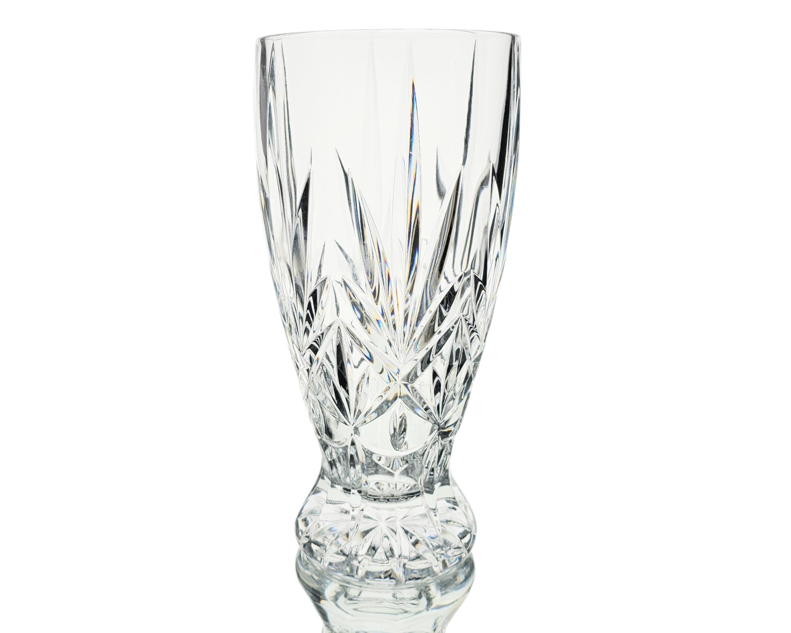 Cristal D'arques-durand Mystique Pattern Cut Crystal Flower Vase