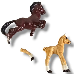 Vintage Horse Figure, Hagen Renaker Horses, Collectible Horses, Ceramic Horse Figurine