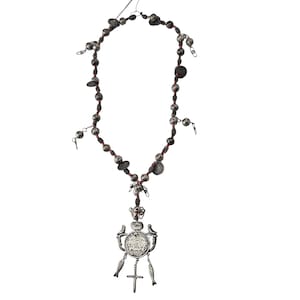 Antique Guatemalan Necklace, Silver Coin Necklace, Boho Coral Necklace, Guatemalan Jewelry