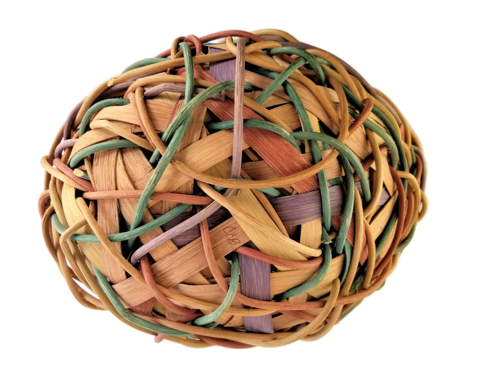 Weave Basket Willow Reed Pastel Southwest Moses Etsy