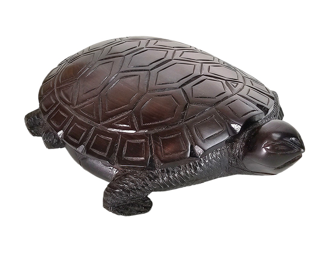 Vintage Japanese Turtle, Carved Wood Turtle Figure, Turtle Figurine ...