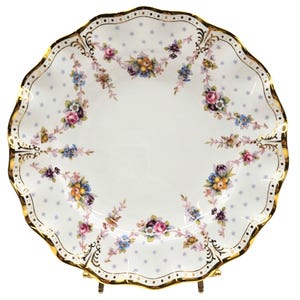 Royal Crown Derby Royal Antoinette Dinner Plate – Fine Bone China – English Gilded Porcelain – 7019225