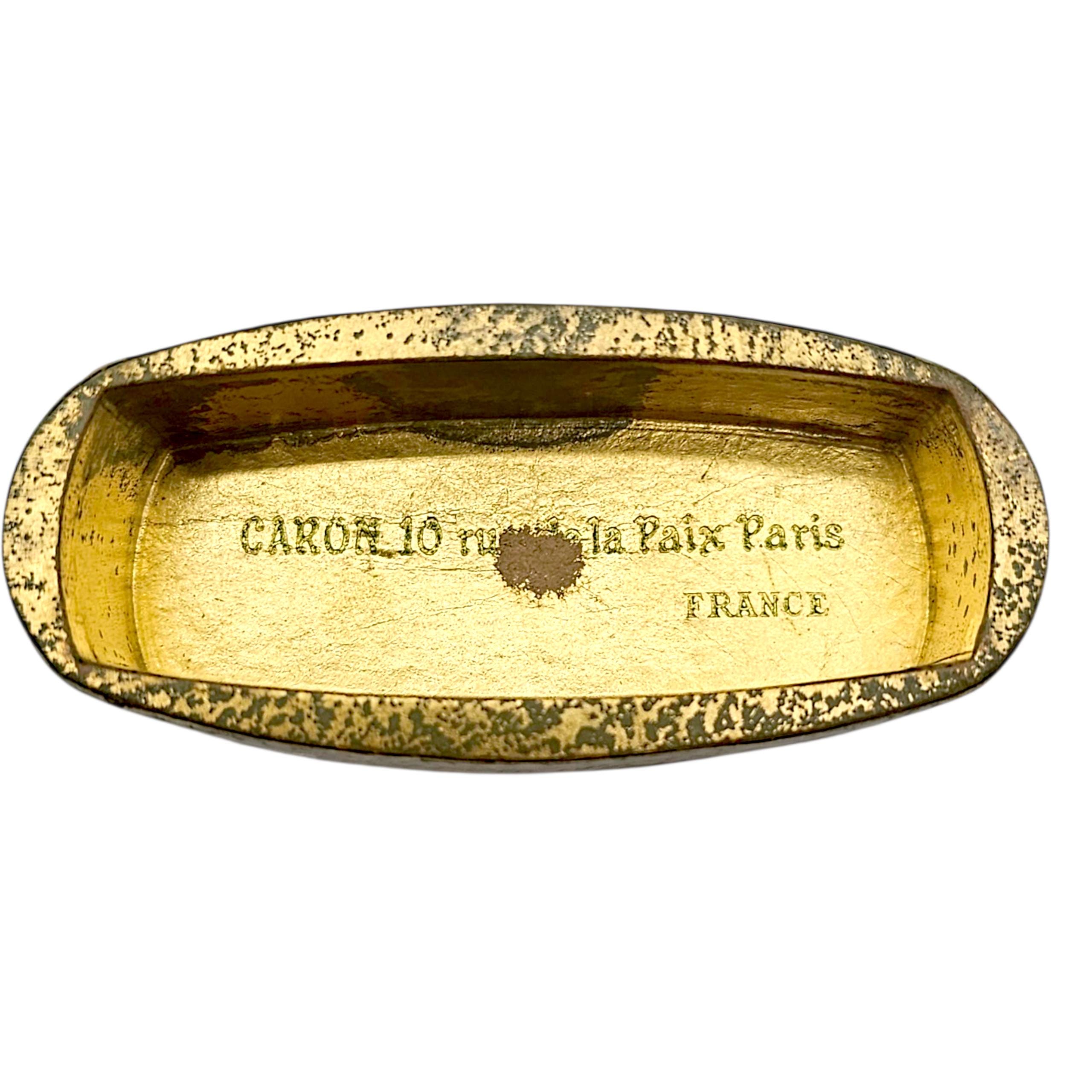 Caron Nuit De Noel 香水瓶 ブラック バカラクリスタル シャグリーン