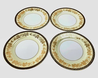 Bordeaux Noritake, Dessert Plates, Porcelain Plates, Japanese Plate, Set of 4 Plates