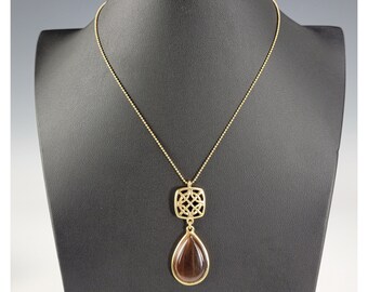【2plan】24FW★ [LAN ARCHIVE] Drop Pendant Chain Necklace 14k-gold-double-chain-drop-