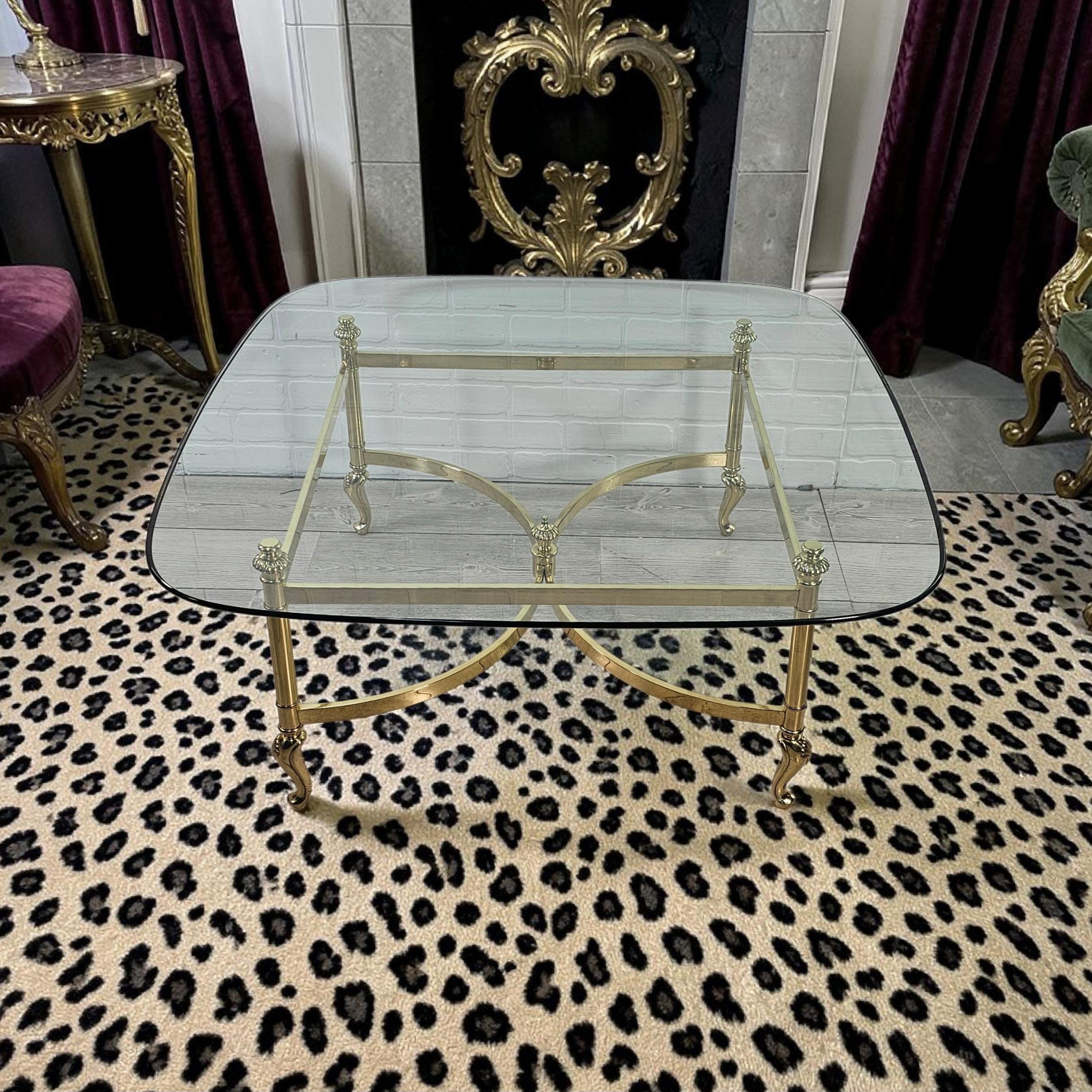 Italian Vintage Glass Coffee Table - Etsy