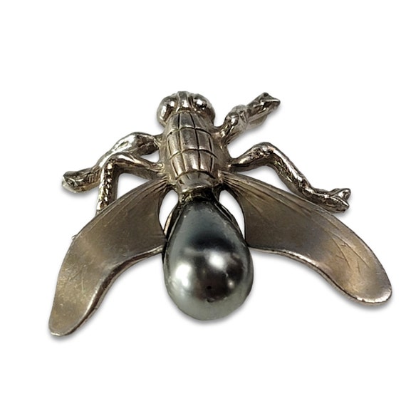 Broche épingle "Mouche" Ancienne En Plaqué Or - Occasion
