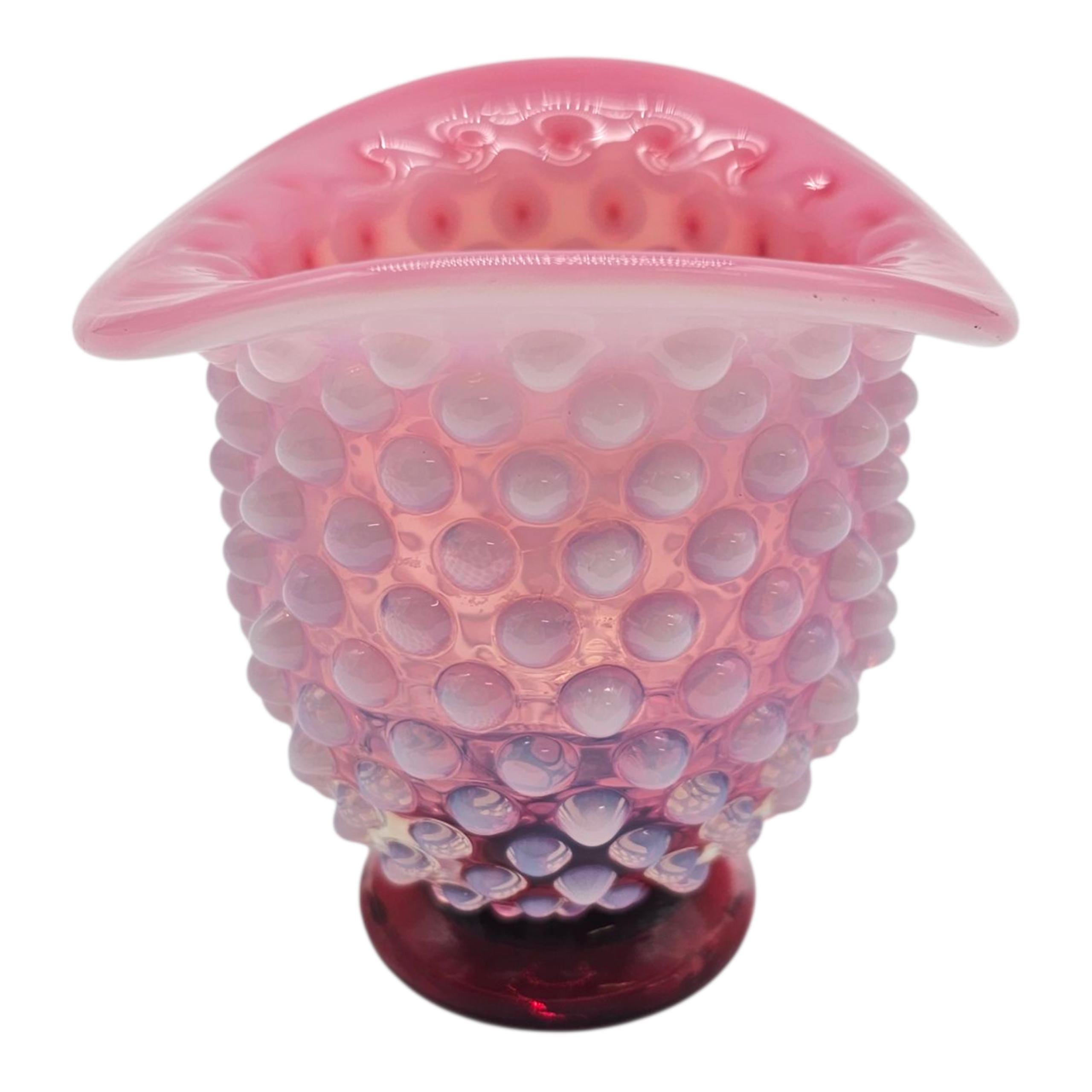 フェントン クランベリー ワイルドローズ ホブネイルハット 花瓶