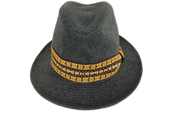 Vintage San Diego Hat Company, Gray Wool Fedora, … - image 3