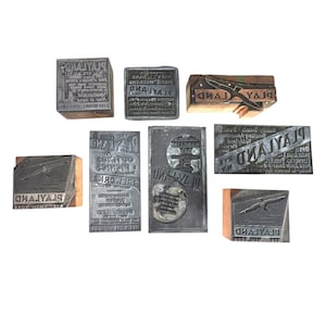 Vintage Playland Rye NY Printer Blocks: 1930s Amusement Park Memorabilia
