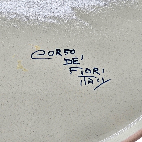 Vintage Corso Dei Fiori Casolare Serving Platter, 15” Hand Painted