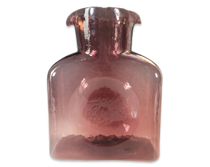 Vintage Blenko Purple Glass Water Bottle Amethyst Water Etsy