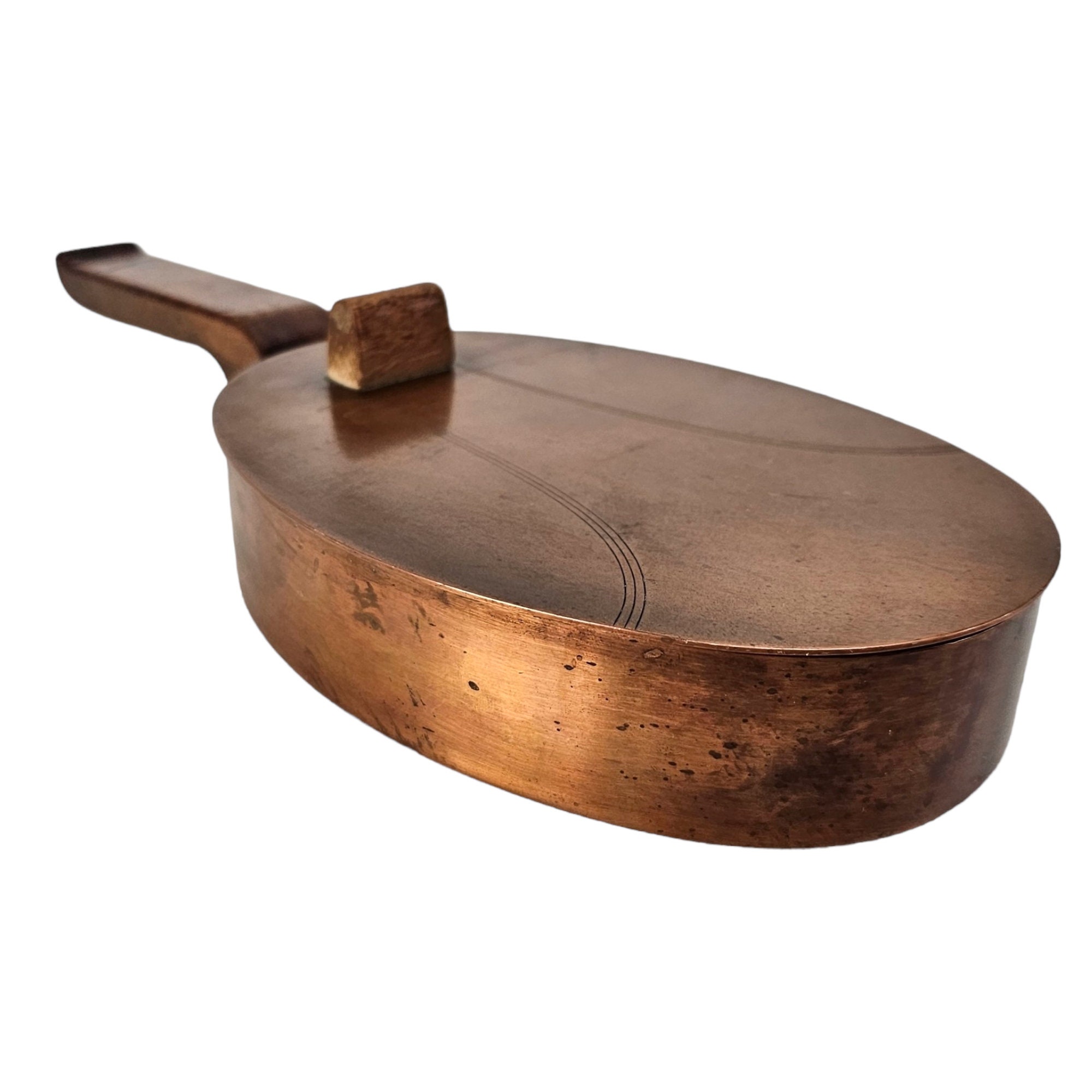 ヴィンテージ銅製パンくずキャッチャー：サイレントバトラー（木製