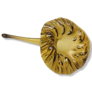 Antique Amber Blown Glass Trumpet Flower Figurine, C.1900 Epergene