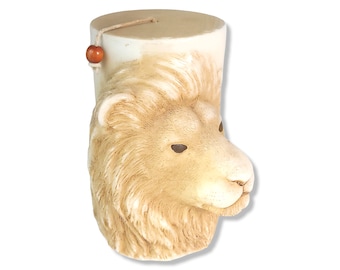 Vintage Lion Head Wax Candle: Simba Cub Family, 2000